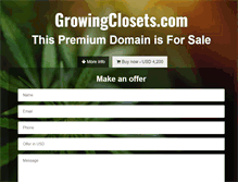 Tablet Screenshot of growingclosets.com